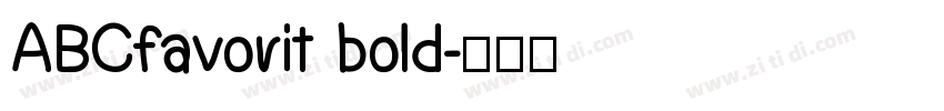 ABCfavorit bold字体转换